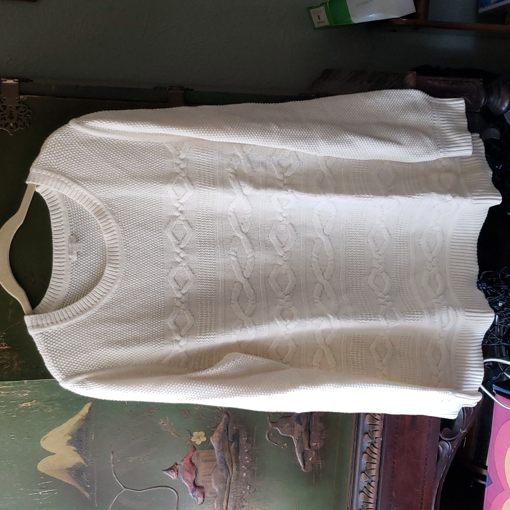 NWOT Talbots Cotton Fisherman Sweater XL